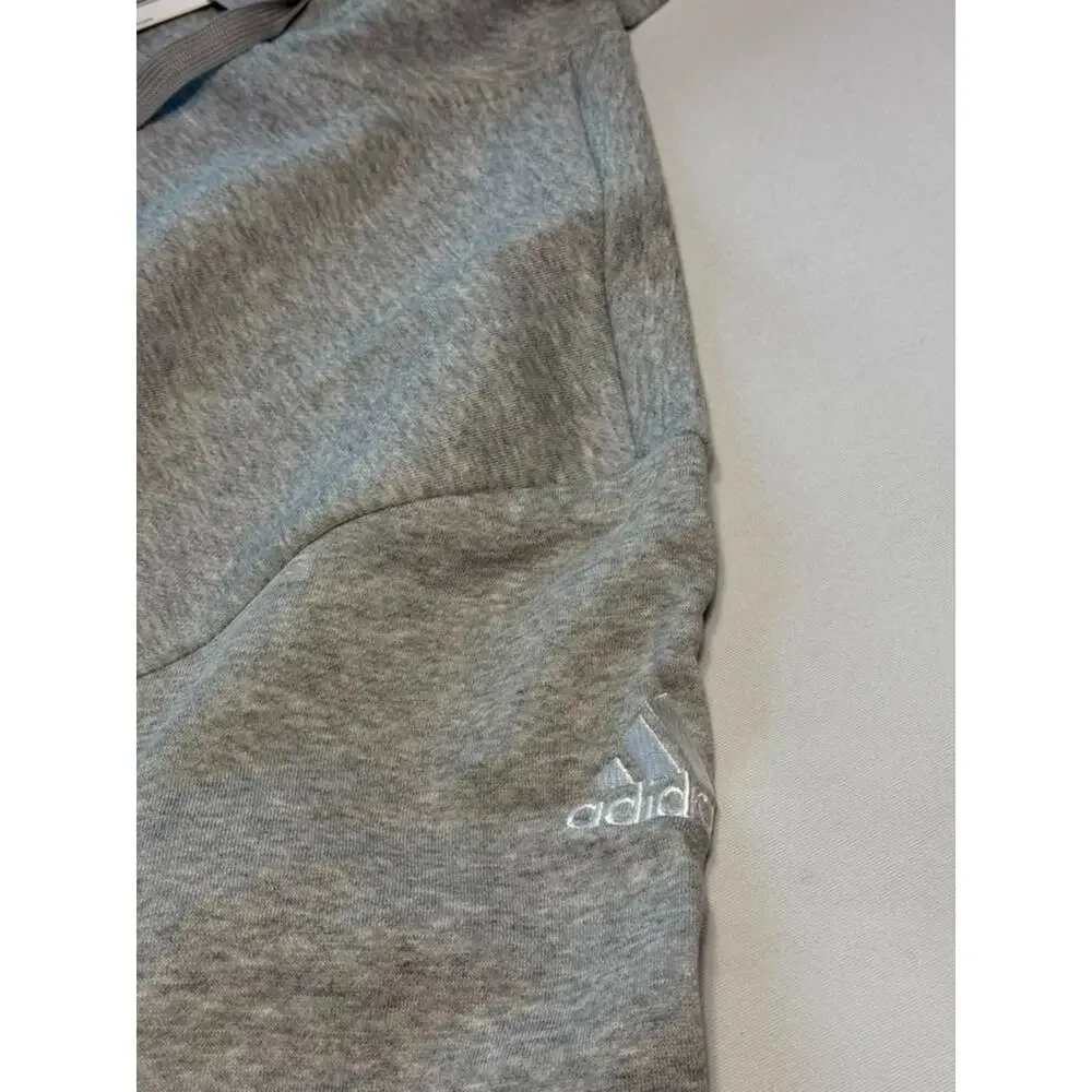 Adidas Medium Gray Fleece Hoodie - Size Medium (NWT)